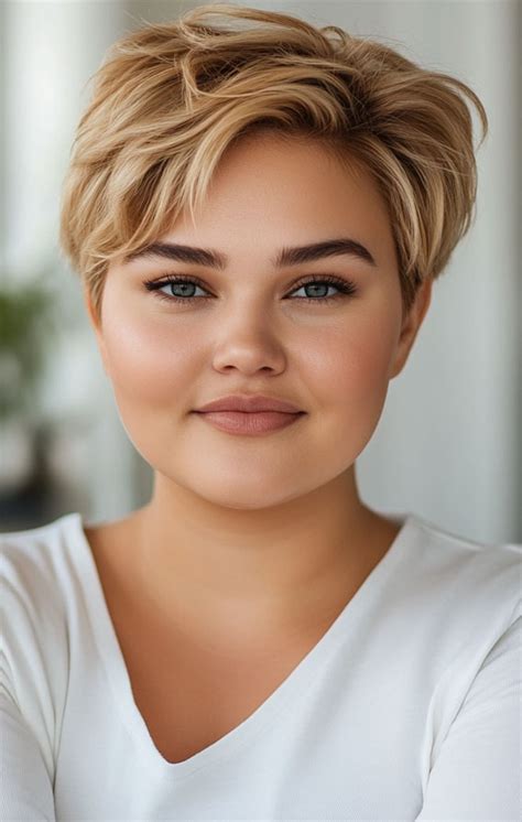 fat face haircut|21 Flattering Short Haircut Ideas for Full Faces to。